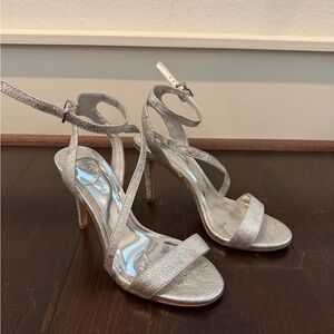 Gianni Bini Silver Strappy High Heels